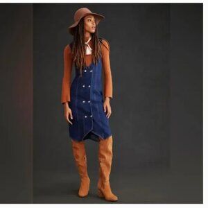 Anthropologie Pilcro Denim Vest Dress Size 4 Boho